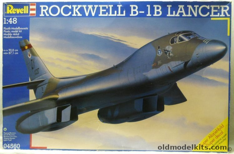 Revell 1/48 Rockwell B-1B Lancer Bomber, 04560 plastic model kit
